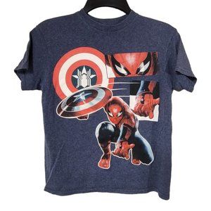 Marvel Captain America Civil War Spider-Man Boys T-Shirt Size Large 10-12